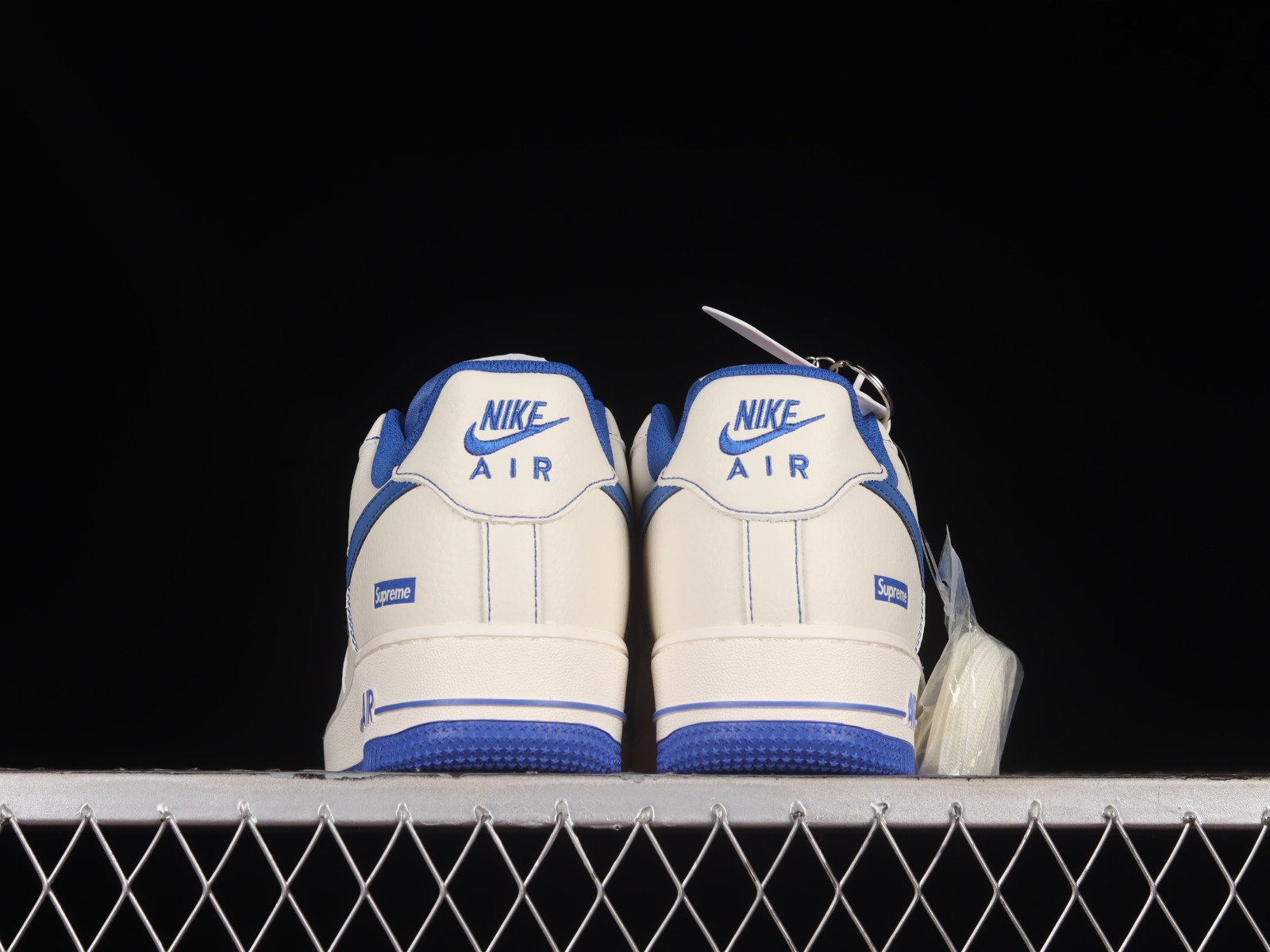 Supreme x Nike Air Force 1 07 Low Beige Royal Blue SU0220 010 grey nike hi top wedge heels sandals boots GmarShops Air Force 1 Low