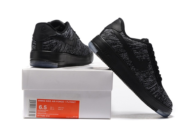 Air force 1 top flyknit triple black