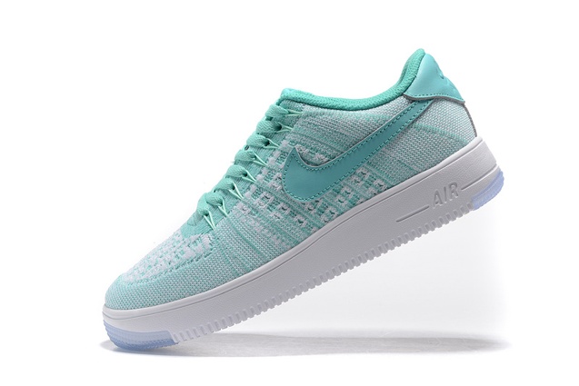 300 - RvceShops - Nike Women Air Force 1 AF1 Flyknit Low Hyper Turquoise  White Lifestyle Shoes 820256 - nike air zoom speed rival 5 racing shoes free