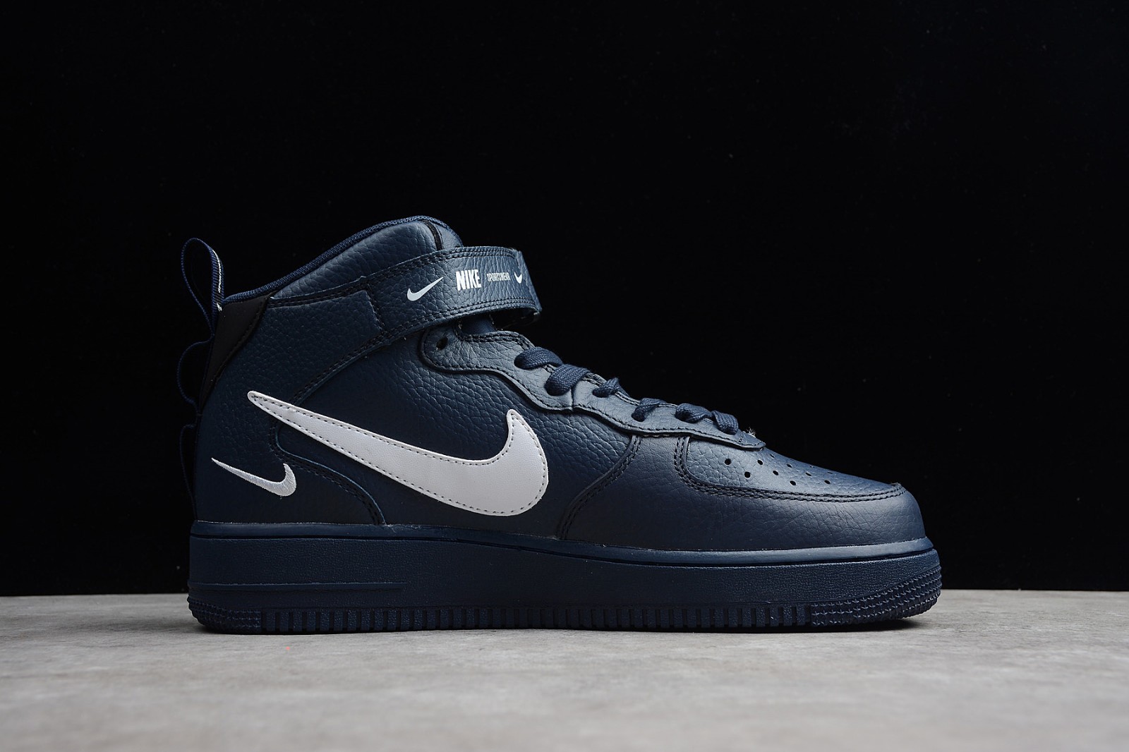 Air force 1 mid '07 on sale lv8 obsidian/ white/ black