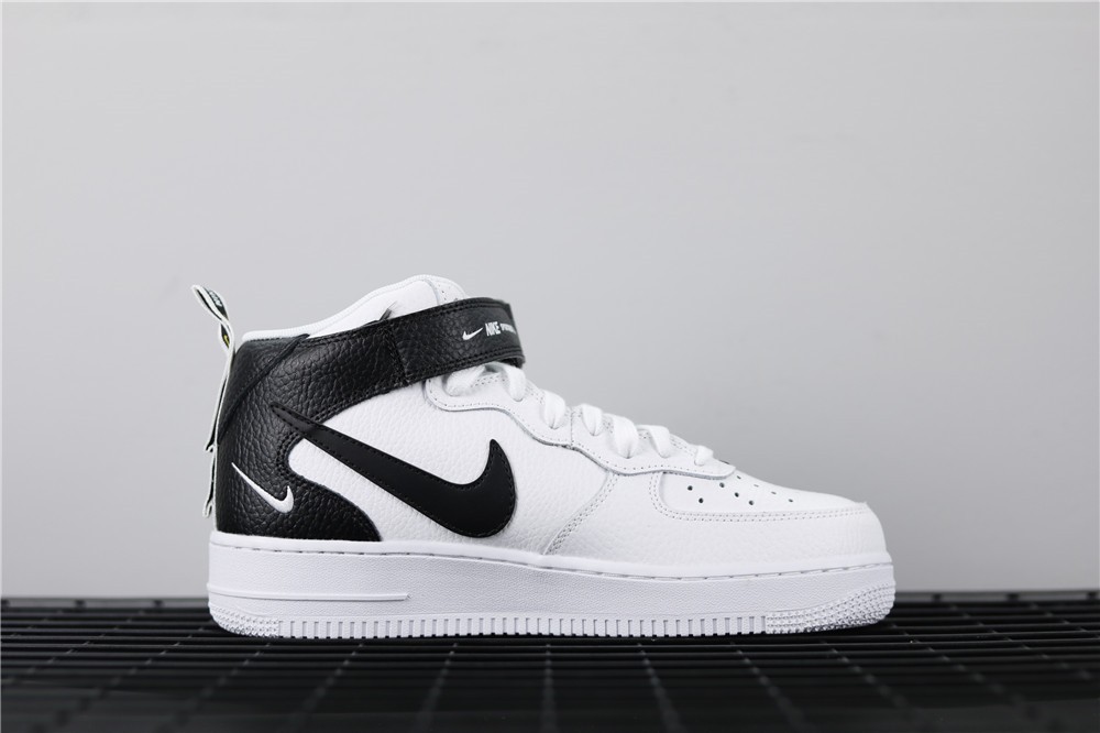 Nike Air Force 1 Mid 07 LV8 White Black 804609 - StclaircomoShops - 103 - girls nike rose gold sneakers for women sales
