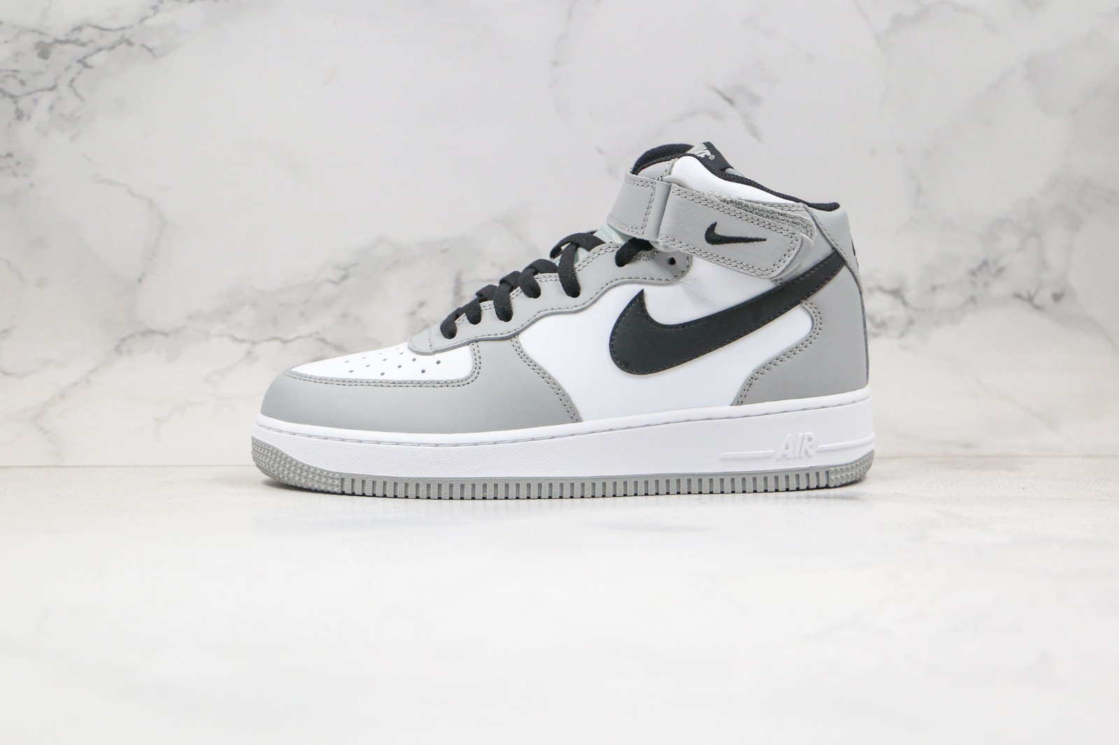 nike air force 1 mid white wolf grey white