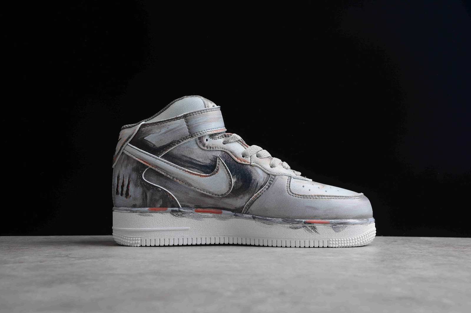 Nike Air Force 1 Mid Grey Black White Shoes CW7582 Air Force 1 Mid Flyknit CdsprovidenciaShops Nike Vapor Edge Pro 360 Men s Molded Cleats Shoes Black Optic Yellow Metallic Dark Grey 103