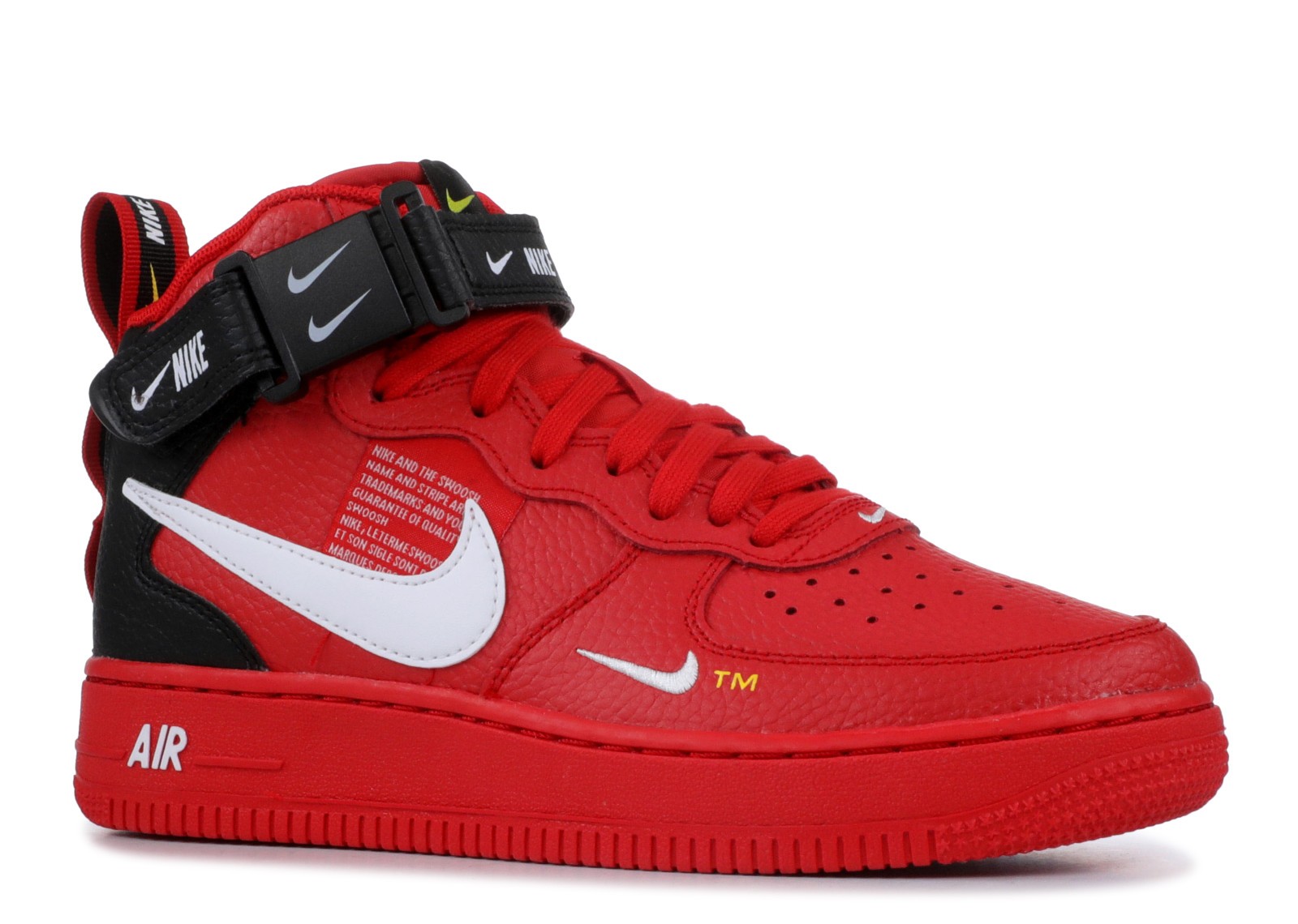 Nike air force 1 mid utility lv8 university red black sales