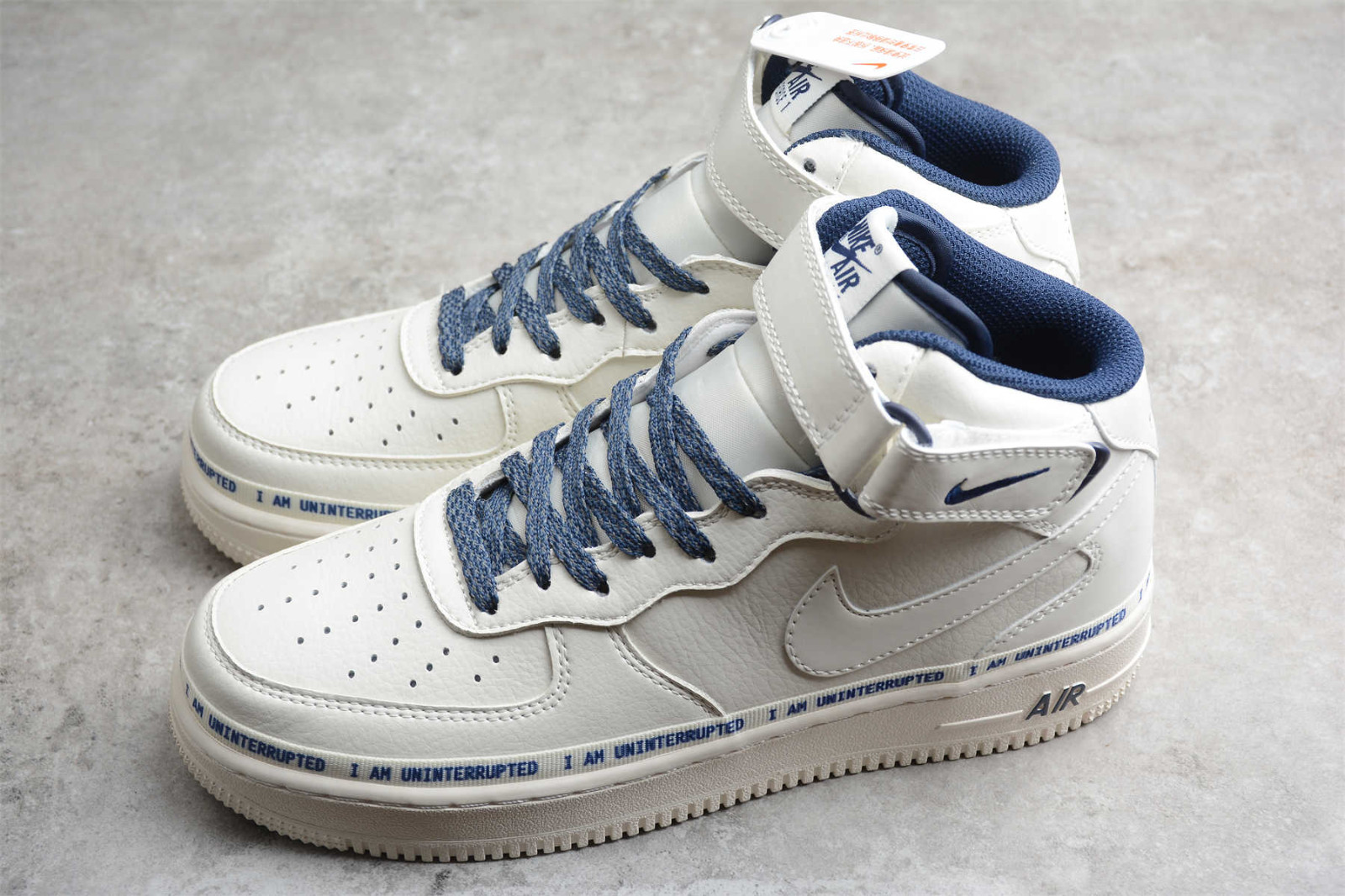 Uninterrupted x Nike pack Air Force 1 07 Mid White Blue NU8802 - 303 - old nike pack grey and color sheet 2017 - StclaircomoShops