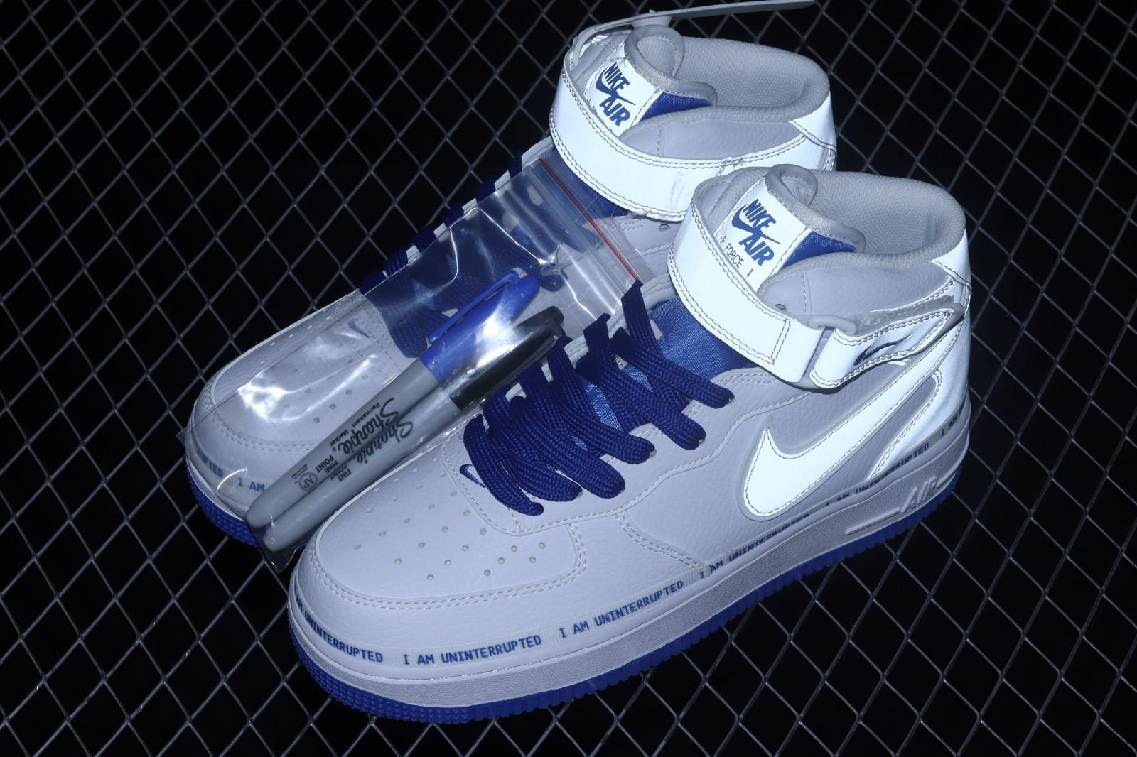 StclaircomoShops Uninterrupted Nike Air Force 1 Mid White Blue Shoes CT1206 - 600 - Mens Nike Air Max BW OG-DN4113 100