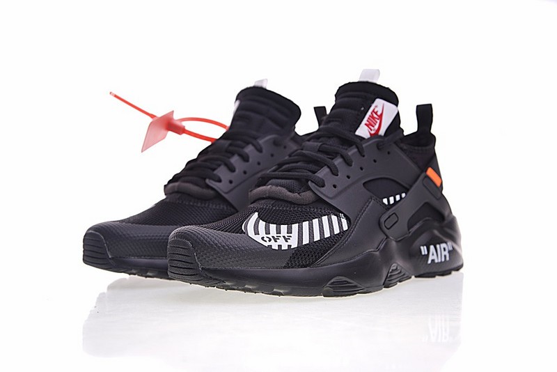 Off White x Nike Air Huarache Ultra Black Running Shoes AA3841 - nike ready team pack - StclaircomoShops - 001