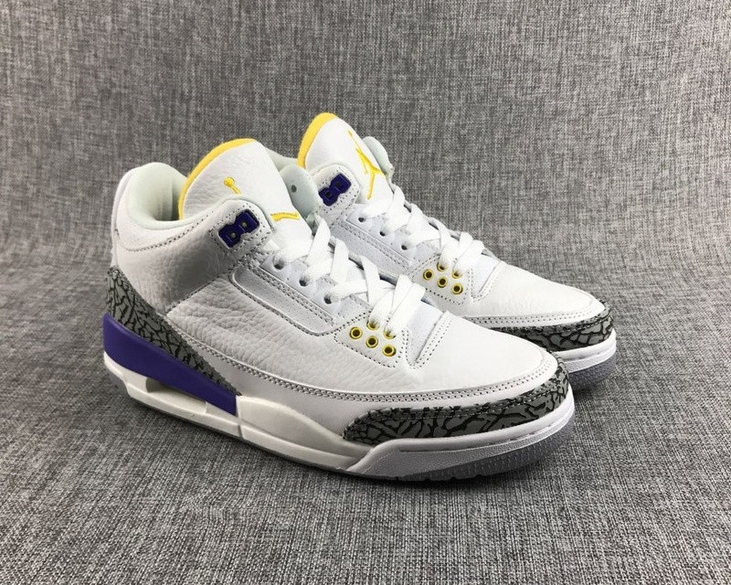 StclaircomoShops - - Nike Air Jordan 3 Retro High Top White Purple Yellow Mens Basketball Shoes 580775 - Jordan 4 Taupe Haze shirt Big