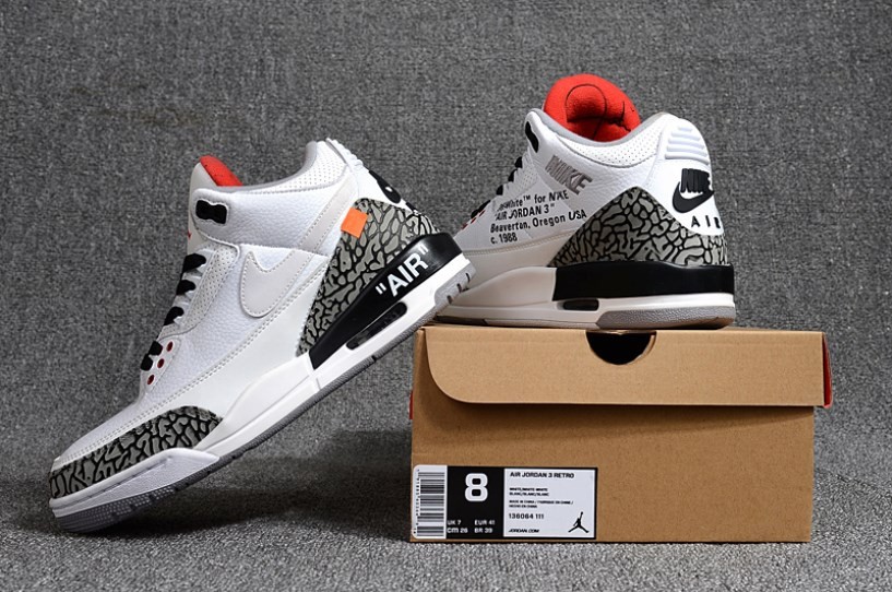 green and white air max 1 - OrgShops - 110 - Off White X Nike Air Jordan 3  Retro Cement 136064