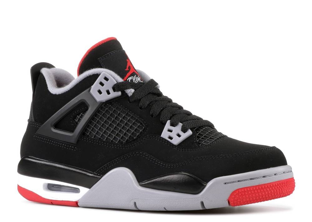 Air Jordan 4 Retro Gs Bred Fire Grey 