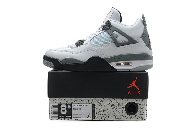 103 - NIKE AIR Sketch JORDAN RETRO 4 IV White Cement 308497 - Sketch jordan  super fly 4 china - StclaircomoShops
