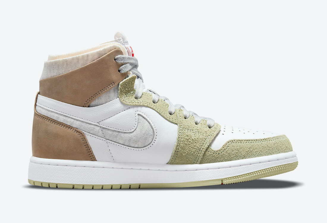 102 - air jordan 6 rings toddlers - Air Jordan 1 High Zoom CMFT Olive Aura  White Grey Heather CT0979 - RvceShops