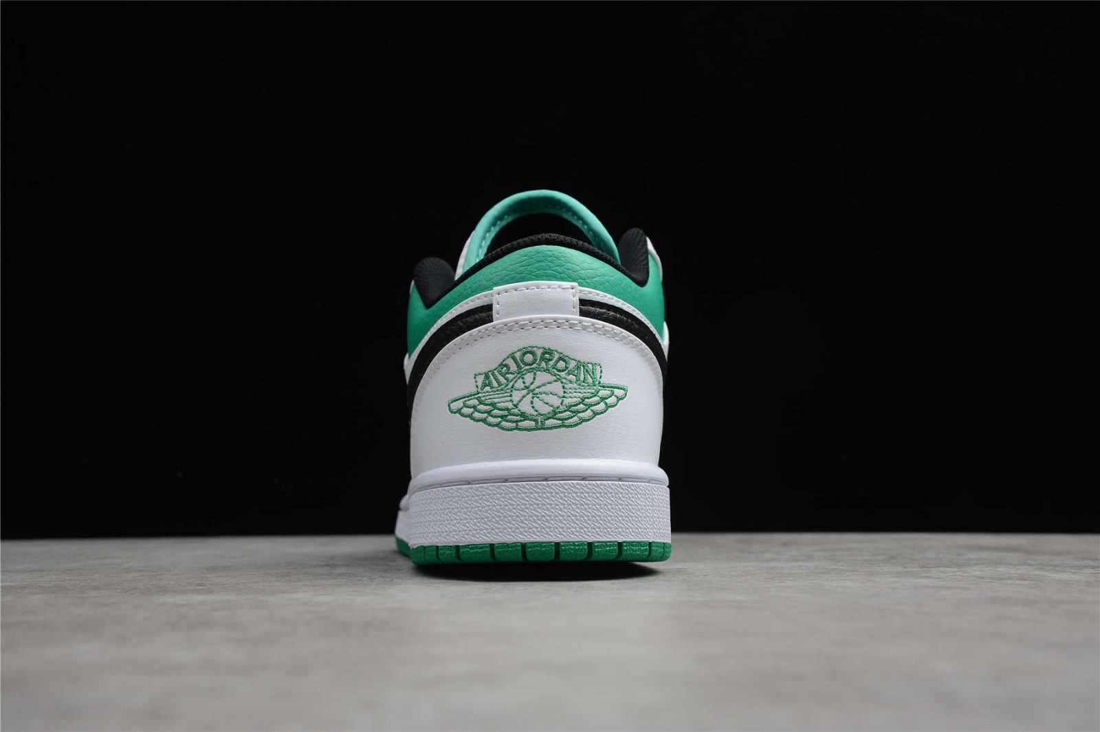 Air Jordan 1 Low White Lucky Green Black Shoes 553558-129 - Sepkicks
