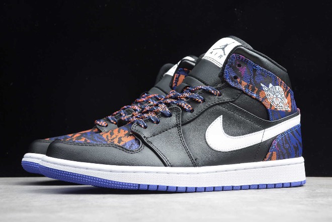 BrlShops JORDAN SHORT DF SPORT MESH BLACK Air Jordan I Mid 2019 Air Jordan 1 Mid SE Tiger Print Black White Rush Violet AV5174 005