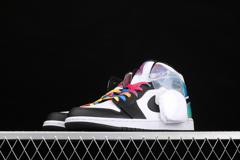 100 - Air Jordan 1 Mid Heat Reactive White Black Multi ...