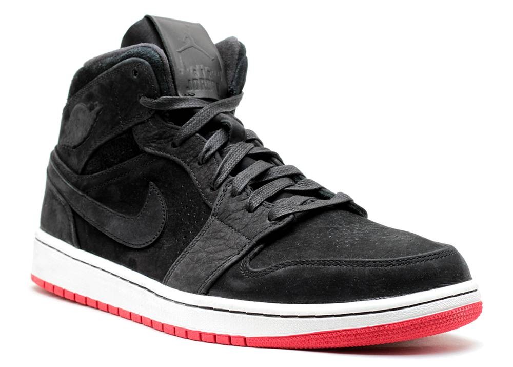 air jordan 1 mid nouveau black red