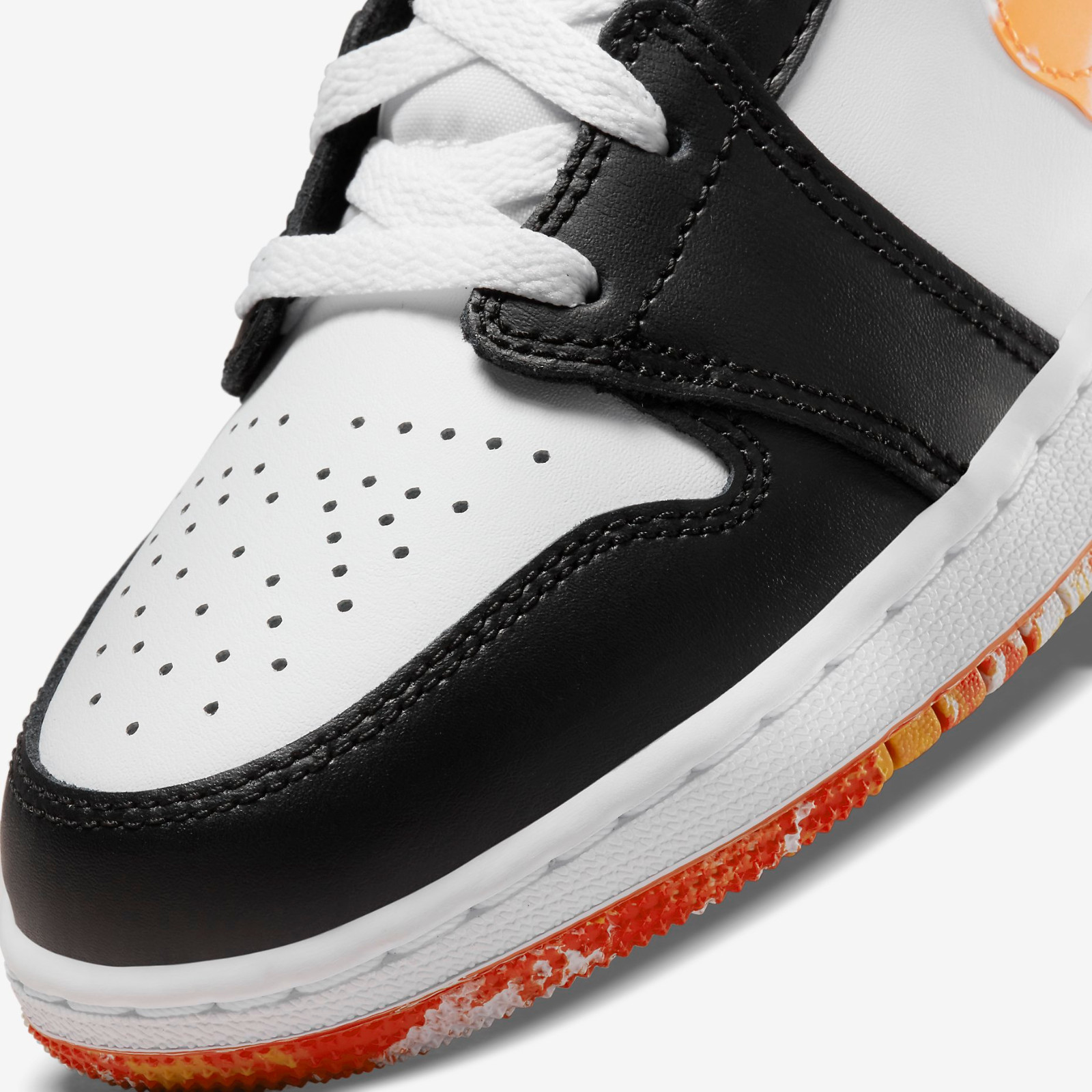 Air Jordan 1 Mid SE GS Slim Vortex Black Team Orange Kumquat