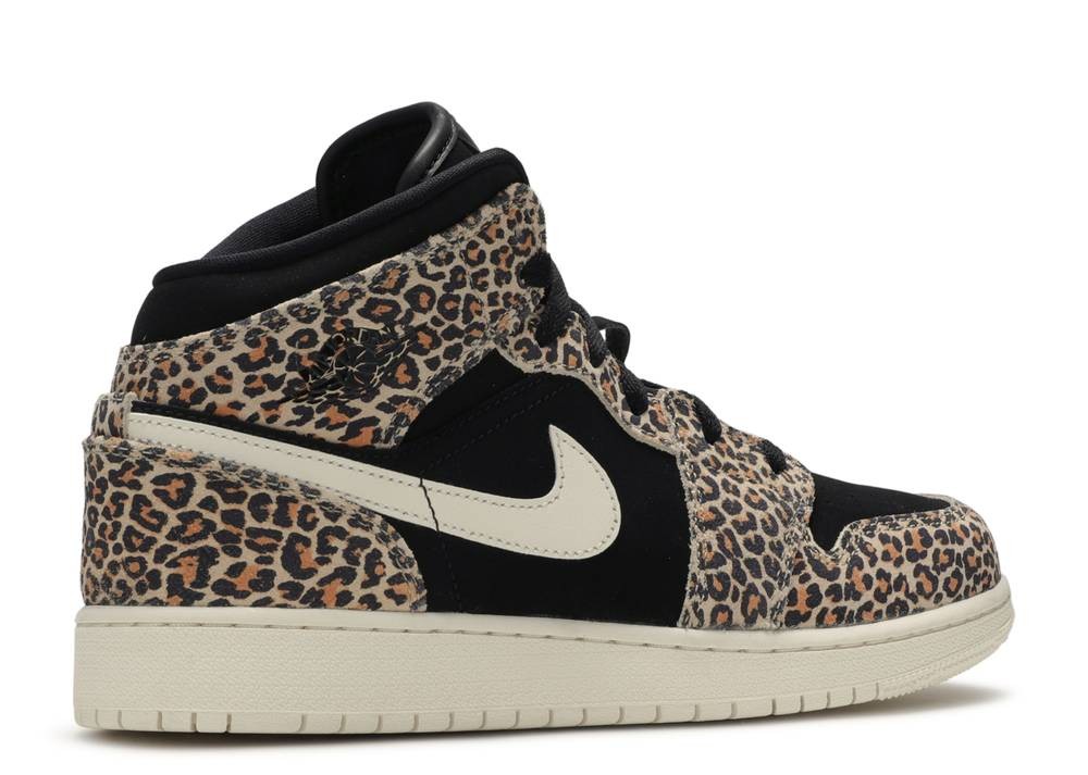 Air Jordan 1 Mid Se Gs Leopard Pale