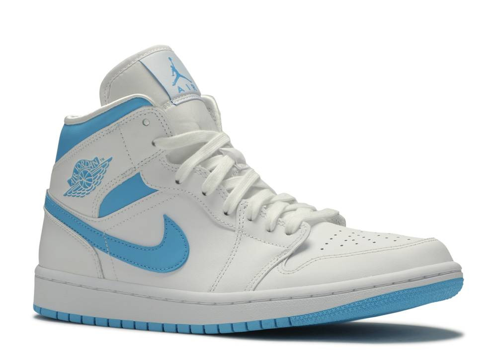 OrgShops - Air Jordan Wmns 1 Mid Blue White Carolina BQ6472 - nike  hypervenom liquid diamond survey list carat - 114