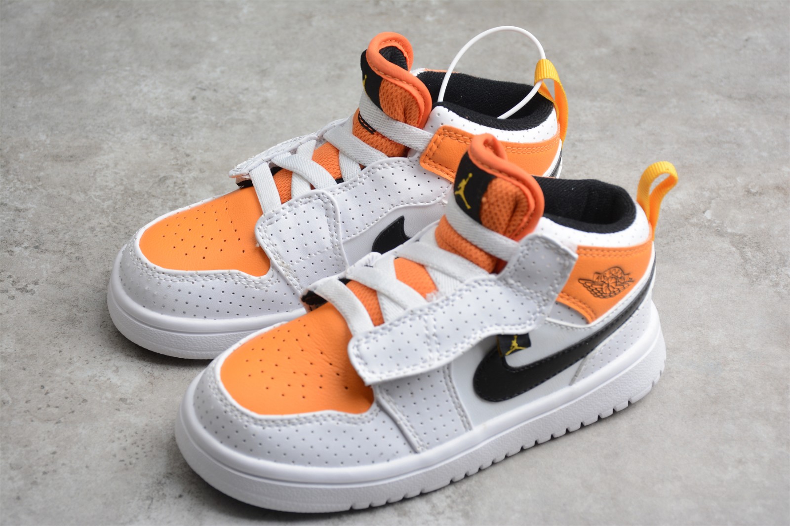 Nike Air Jordan 1 Mid ALT Kids White Orange BQ6472 - OrgShops - 907 - nike  air max sail arctic pink shoes sale clearance