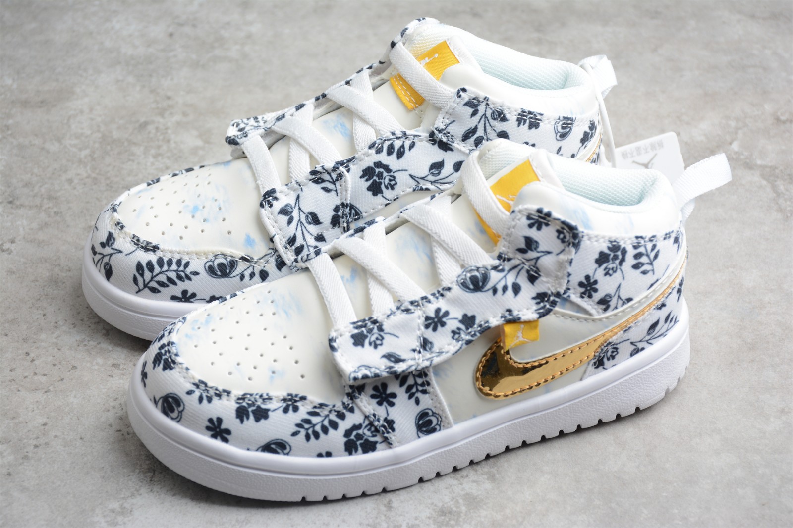 Nike Air Jordan 1 Mid ALT White Dark Blue Gold AR6351 - air jordan molded -  Ariss-euShops - 128