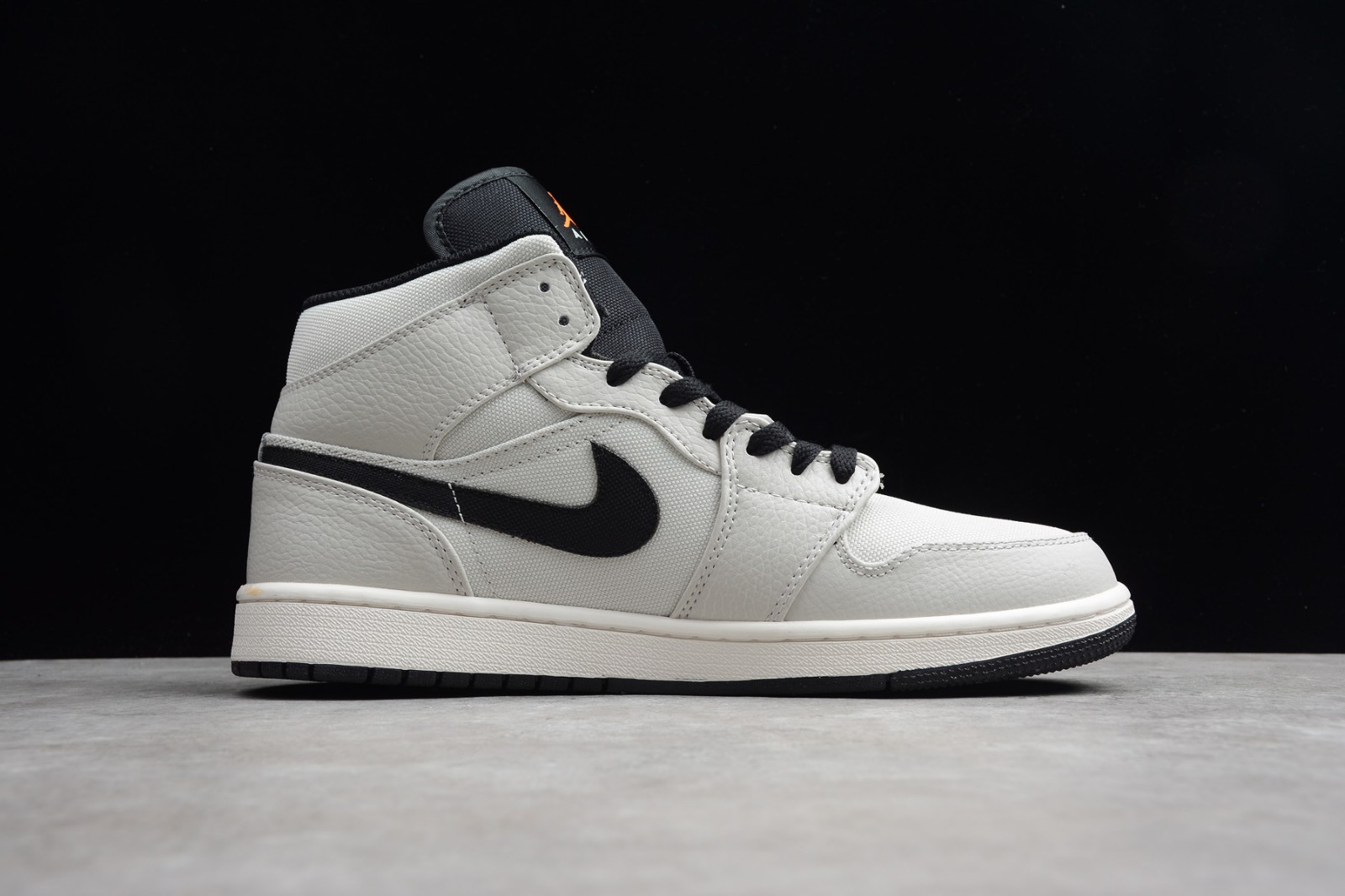 Nike Air Jordan 1 Mid SE Canvas Light Bone Cone Black Sail 852542