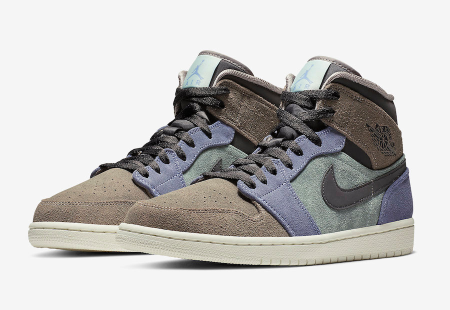 Nike Air Jordan 1 Mid Suede Patch Brown 