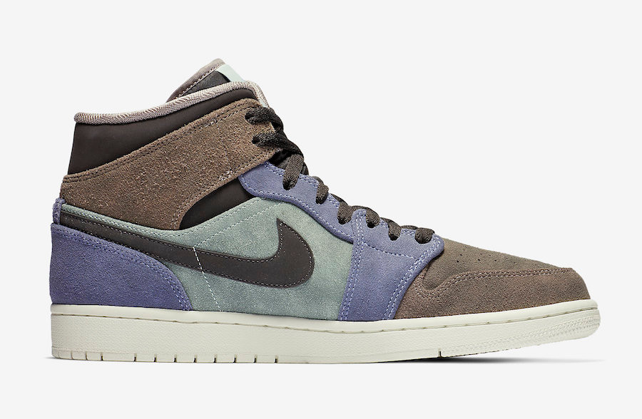 Nike Air Jordan 1 Mid Suede Patch Brown 