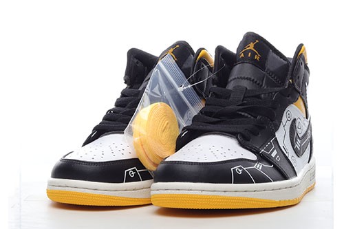 907 - PaysdegrasseShops - Nike Air Jordan 1 Mid White Black Yellow PS5  CV5276 - detailed look air jordan vi 6