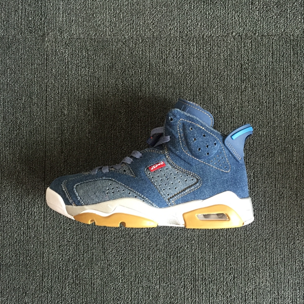 Men Basketball Shoes Jeans Blue Brown 