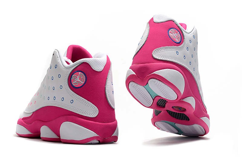 Air Jordan XIII High Nike Air Jordan 13 XIII White Pink Blue AJ13 Retro Basketball Shoes 439358 Air Jordan Mini Backpack Ld99 106 GmarShops