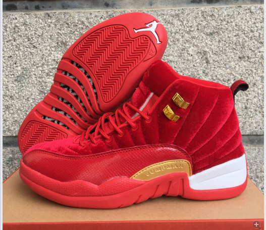 Nike Air Jordan XII 12 red gold white 