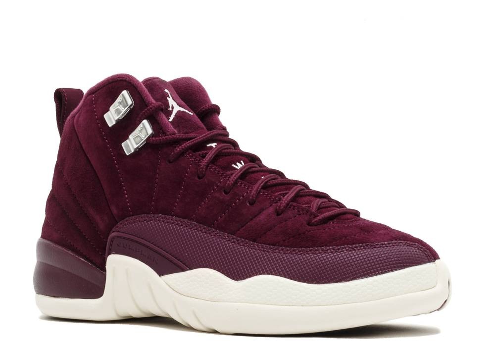Air Jordan 12 Retro Bg Gs Bordeaux Sail Silver Metallic 153265 【新品本物】 27.5 Nike Bordeaux OG High 1 Jordan Air スニーカー