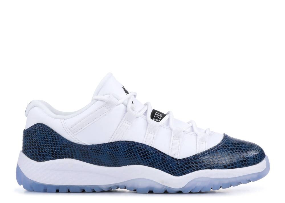400 102 Air Jordan 11 Retro Low Ps Navy Snakeskin 2019 White