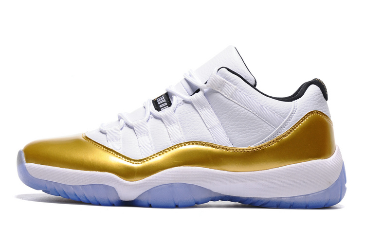 GmarShops air jordan 4 retro pure money for sale Nike Air Jordan Retro XI 11 Low White Gold Limited Men Women Shoes Olympic Ready To Ship Air Jordan XI 11 Low