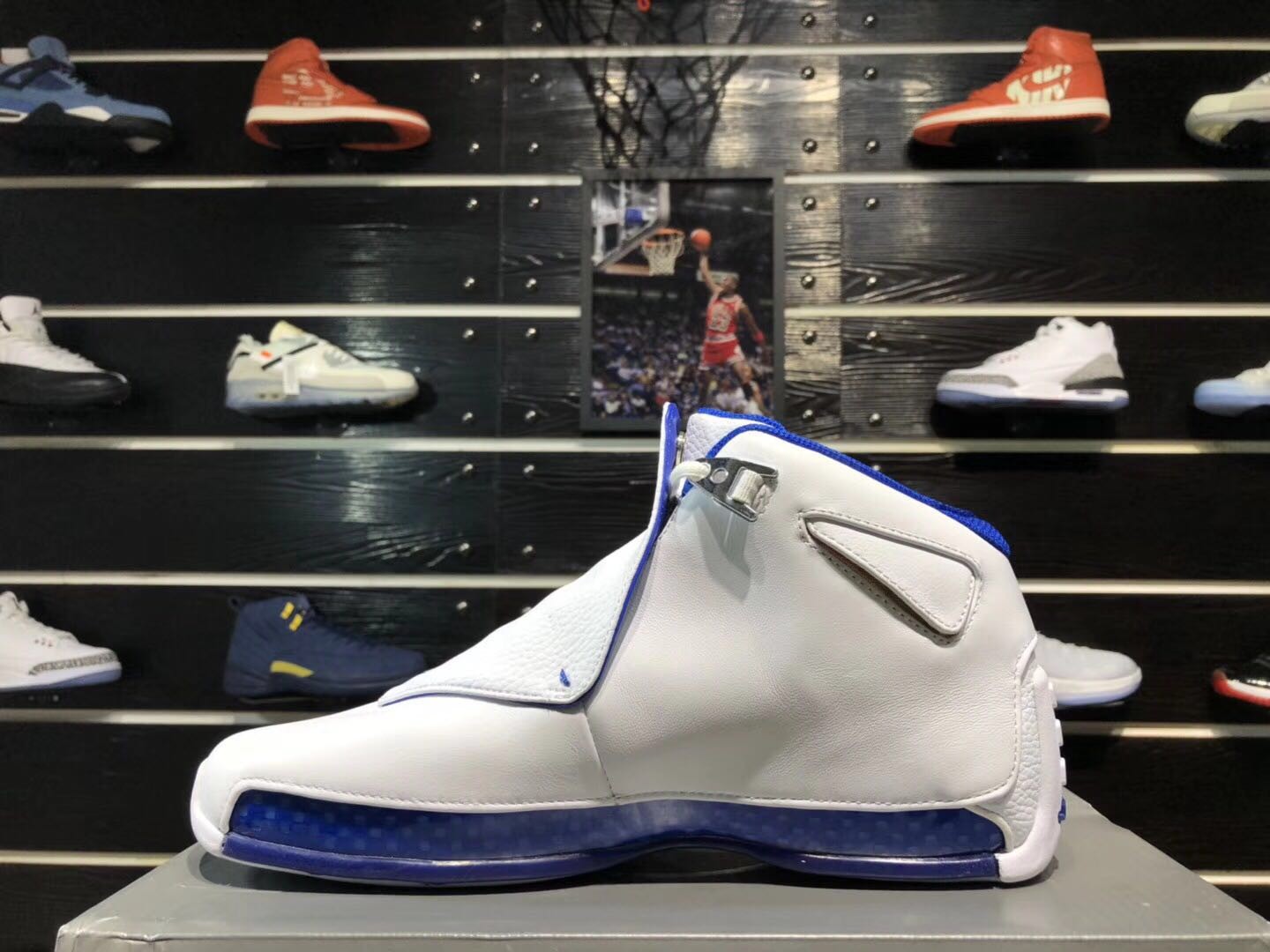 2018 Air Jordan 18 Sport Royal White Sport Royal White Metallic - Main Image