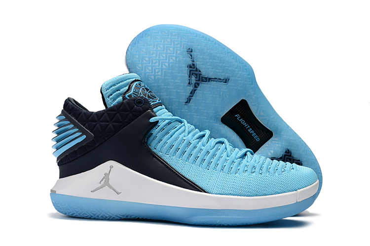 blue basketball jordan shoes