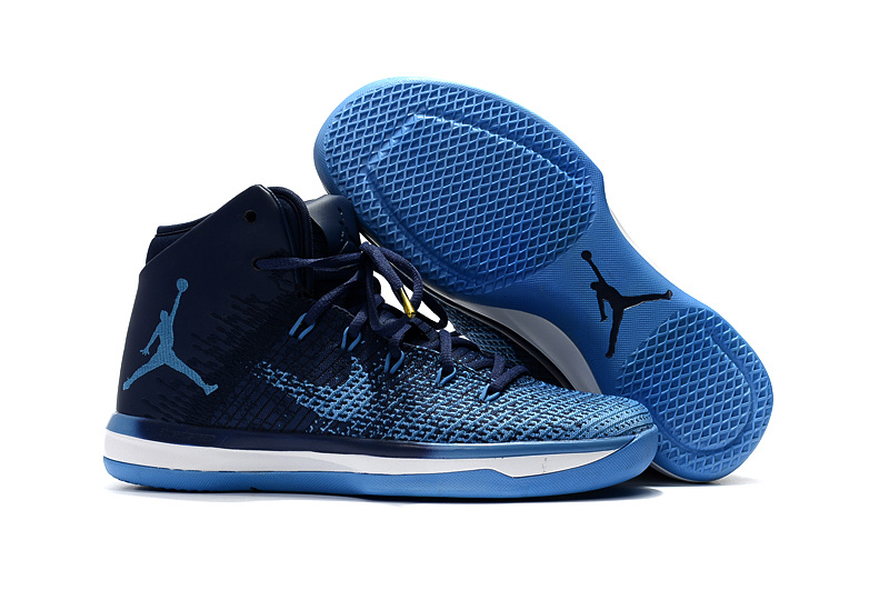 Nike Air Jordan XXXI 31 Navy Blue Bright Blue White Men Basketball Shoes  845037 - GmarShops - UNC Jordan 1 matching sneaker tees Carolina Blue  HypeBots Bunny Bot