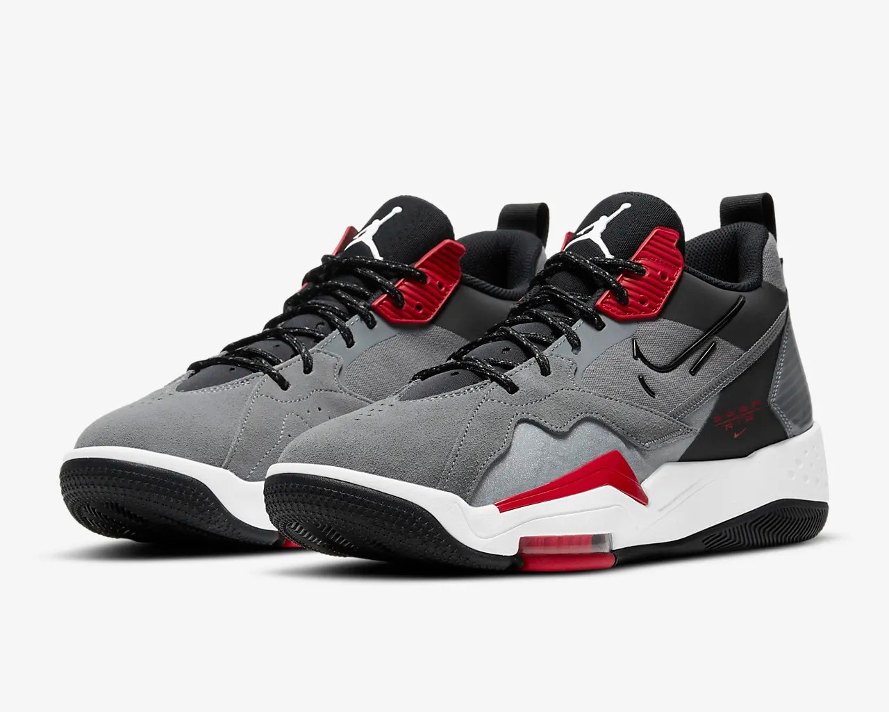 006 - AIR legendary JORDAN - Air Jordan Zoom 92 Smoke Grey Gym Red White  Black CK9183 - StclaircomoShops