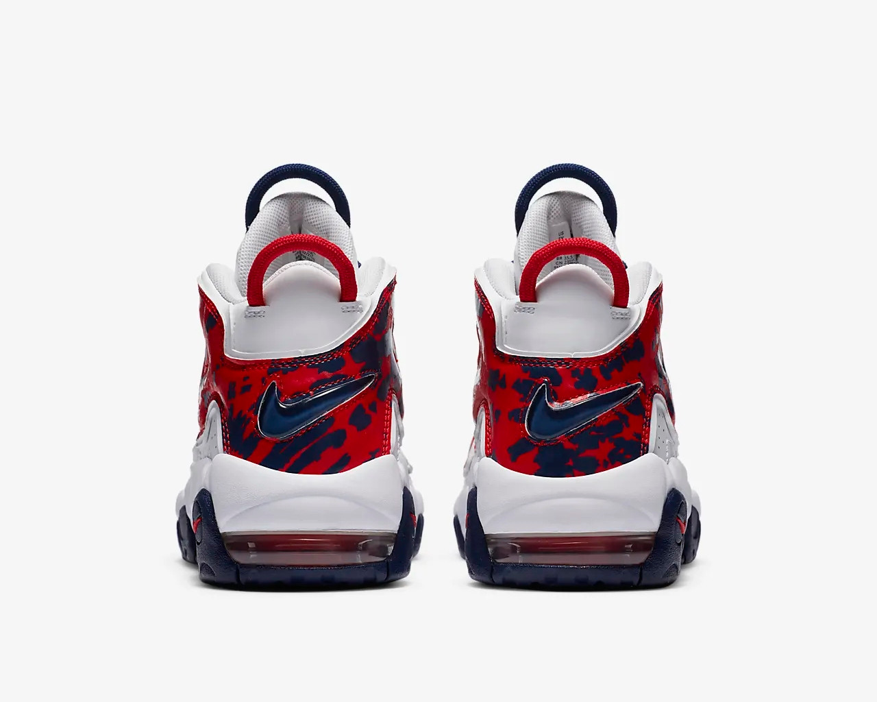 Nike Air More Uptempo GS Red Navy Camo 
