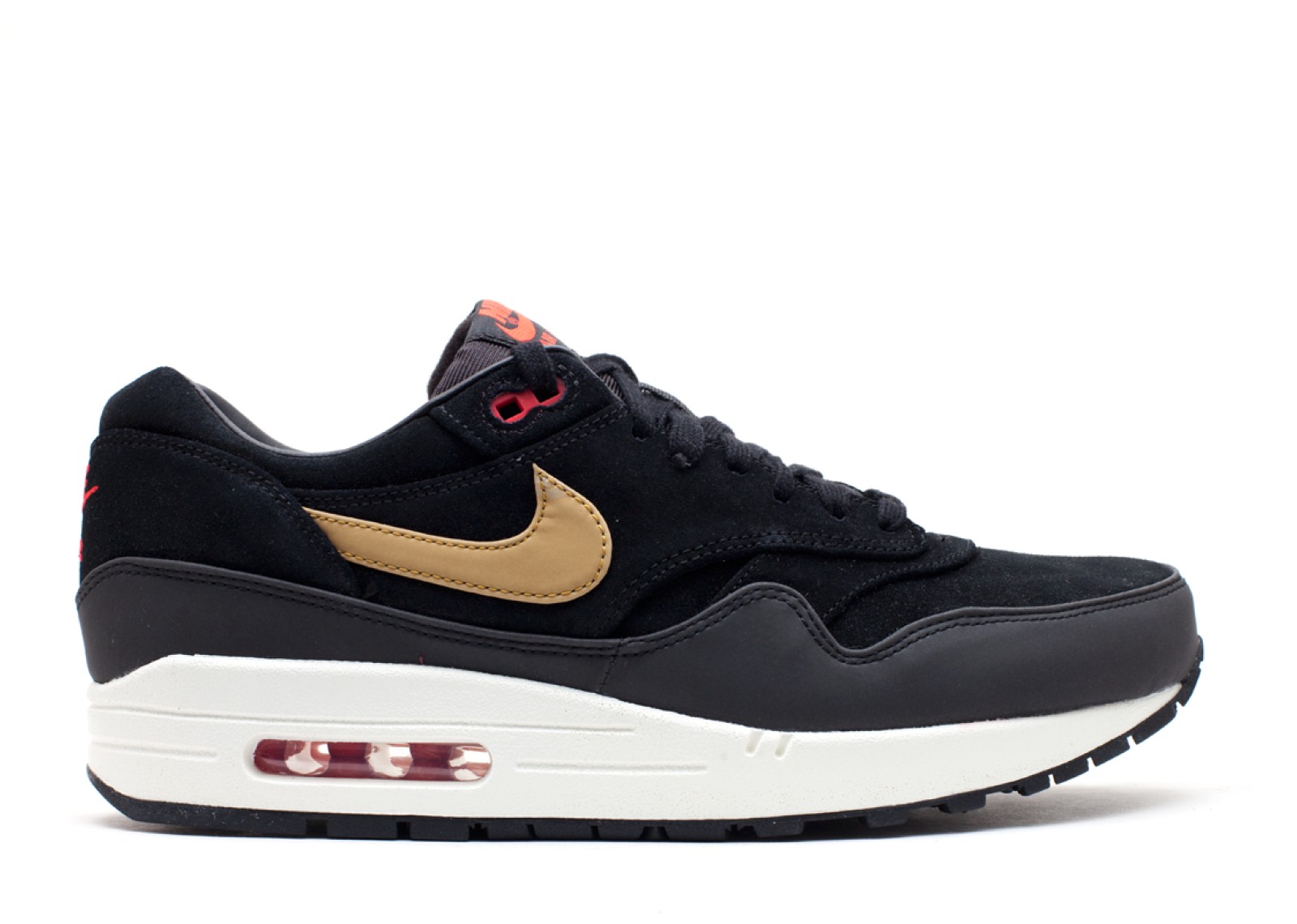 Air Max 1 Premium Gold Hyper Red Black Metallic 512033 - 076 - cheap nike  background foamposites wholesale - RvceShops