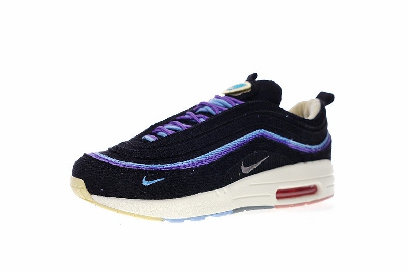 Basketball Shoes Nike Air Max 97 Black Purple Green Juniors Nike