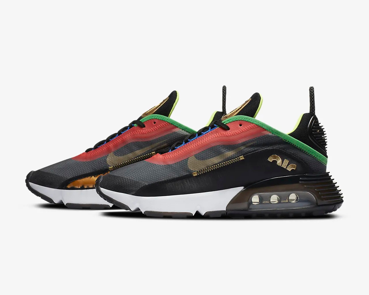 nike air max 2090 womens black and gold