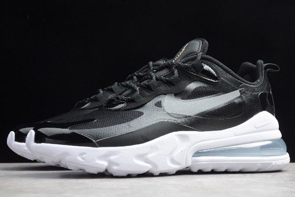 border Digital Retouch StclaircomoShops - 2020 Mens Nike Air Max 270 React Black Metallic Silver  CT3426 001 - nike sb true white sneakers blue