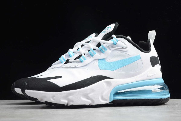 Nike air max 270 react top white light blue aurora green