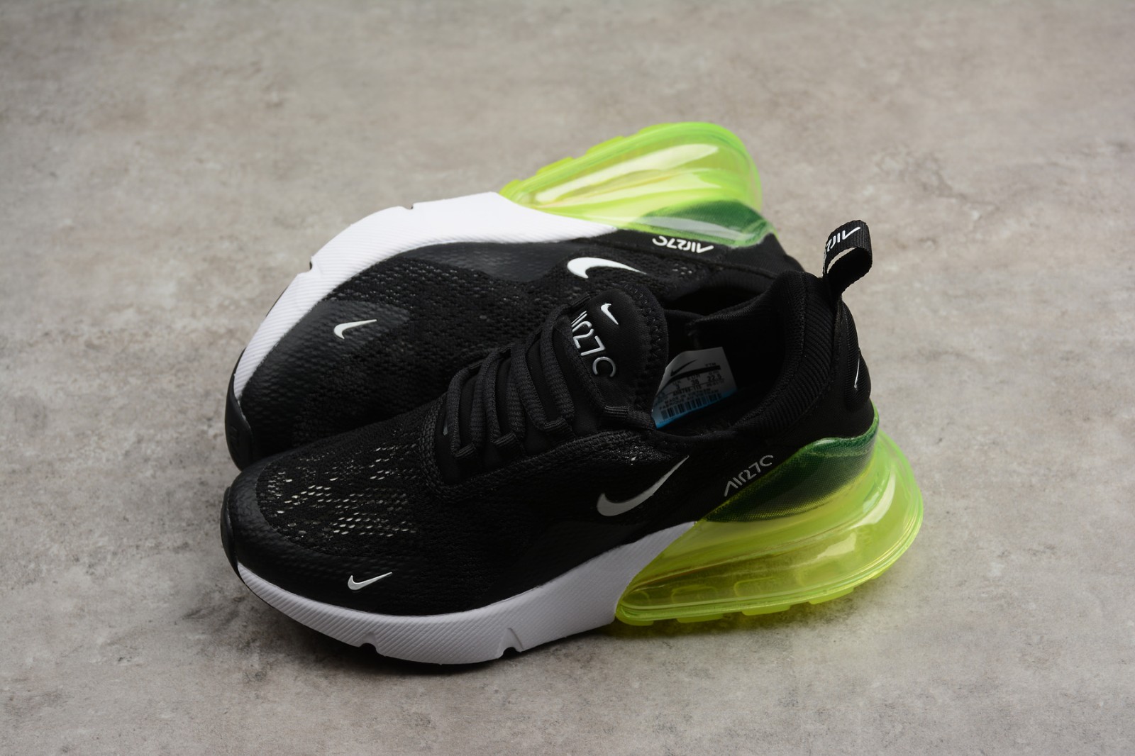 Mens and Womens Nike Max 270 Black Volt 