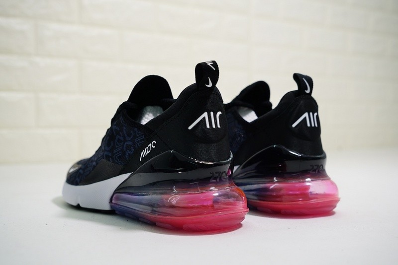 Nike Air Max 270 Black Blue Logo White 