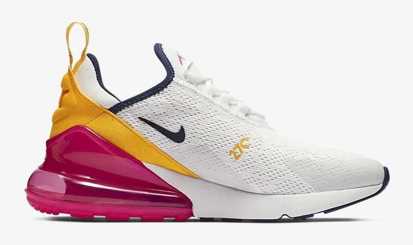 106 - Nike elite Air Max 270 Summit White Laser Fuchsia Platinum Tint  Midnight Navy AH6789 - nike wmns dunk sky high print out waiver -  StclaircomoShops