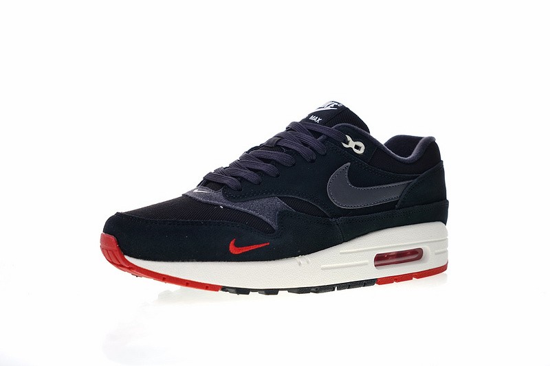 Air max 1 premium black red online