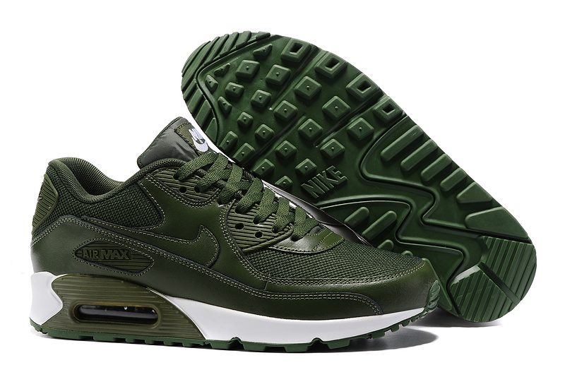 Nike Air Max for 90 army green white men Running Shoes 537394 - boys nike  tracksuit pants for women size - StclaircomoShops - 118